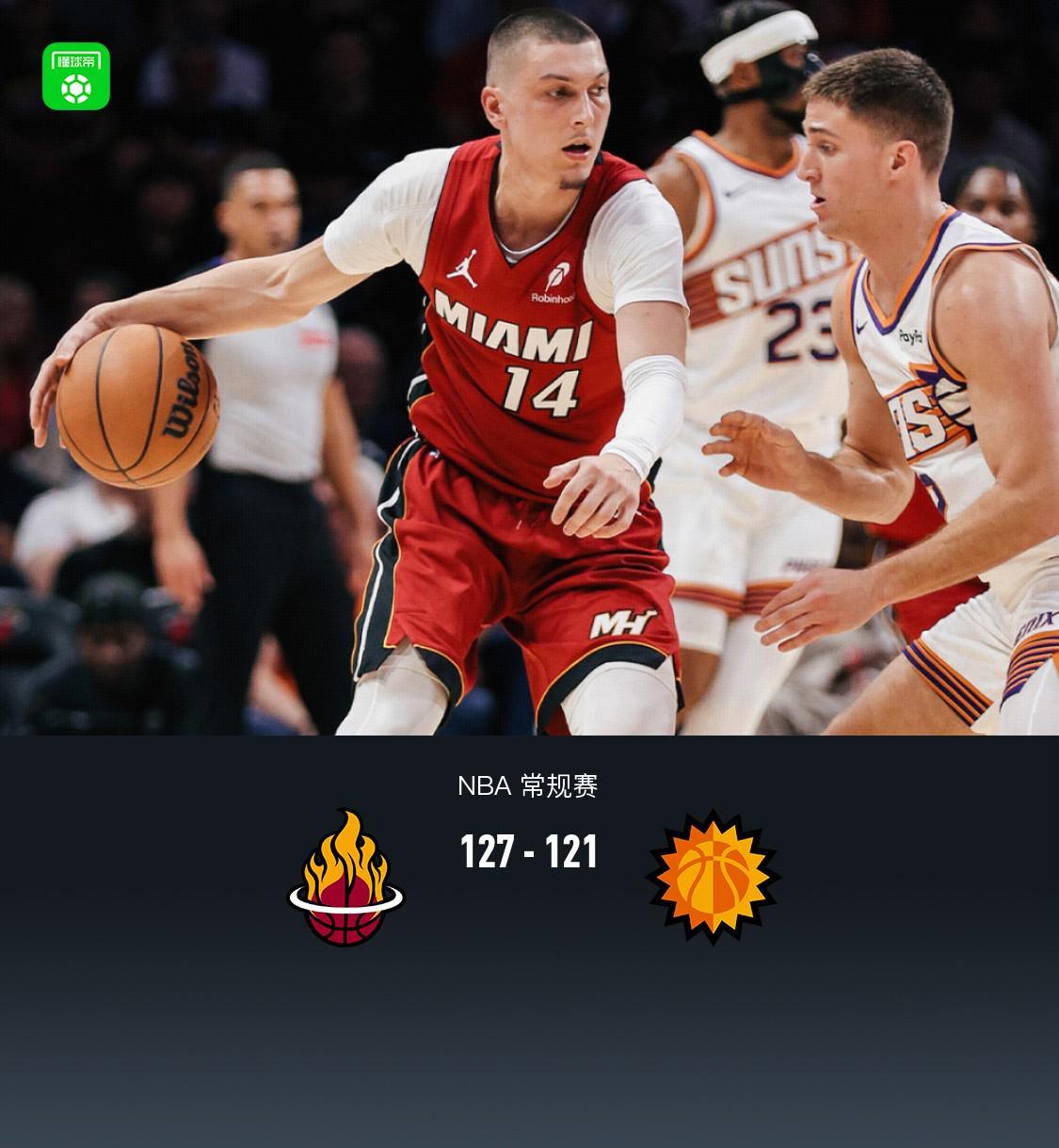 开云官网-热火127-121拒绝太阳逆转，阿德巴约29+9，鲍威尔27分
